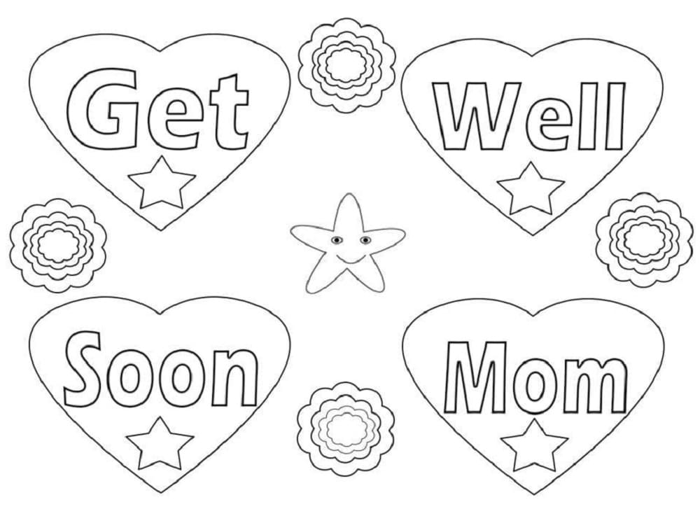 Get Well Soon Printable Coloring Page