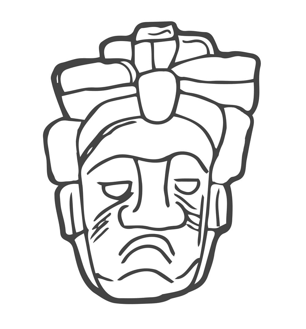 Good Mayan Printable Coloring Page