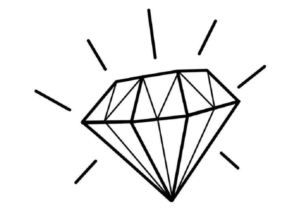 Great Diamond Printable Coloring Page