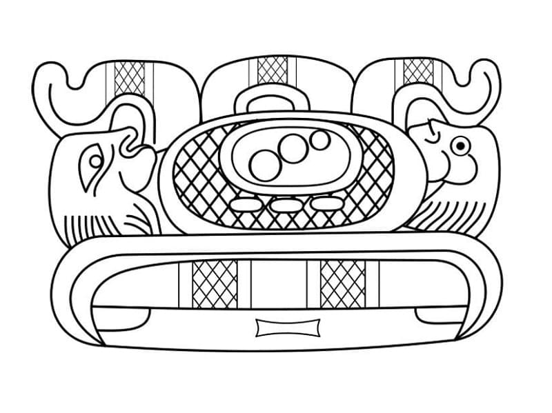 Great Mayan Printable Coloring Page