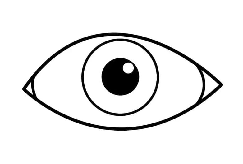 Human Eye Printable Coloring Page