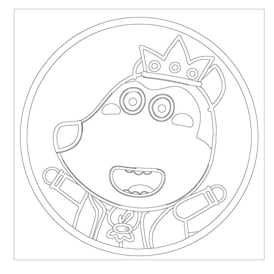 King Wolfoo Printable Coloring Page