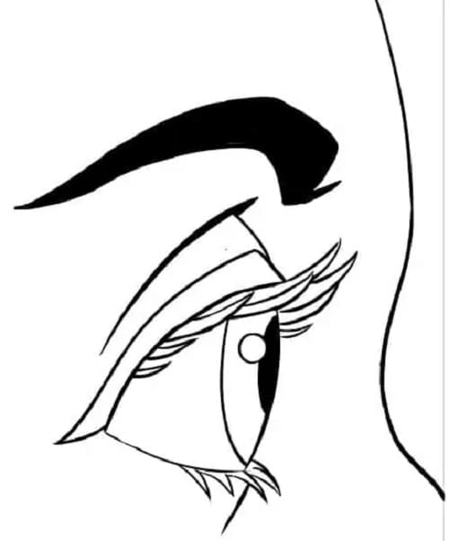 Lady Eye Printable Coloring Page