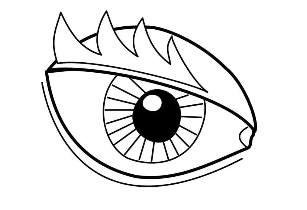 Lovely Eye Printable Coloring Page