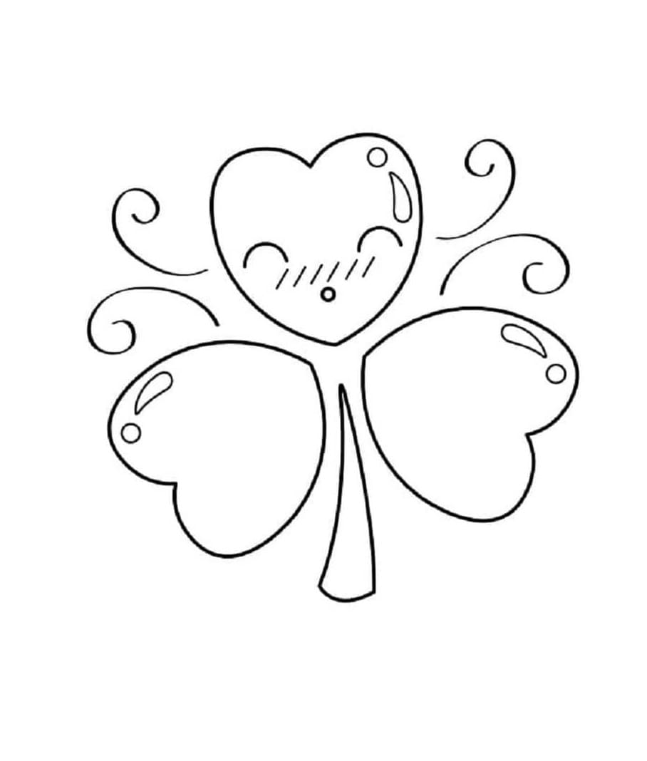 Lovely Shamrock Printable Coloring Page