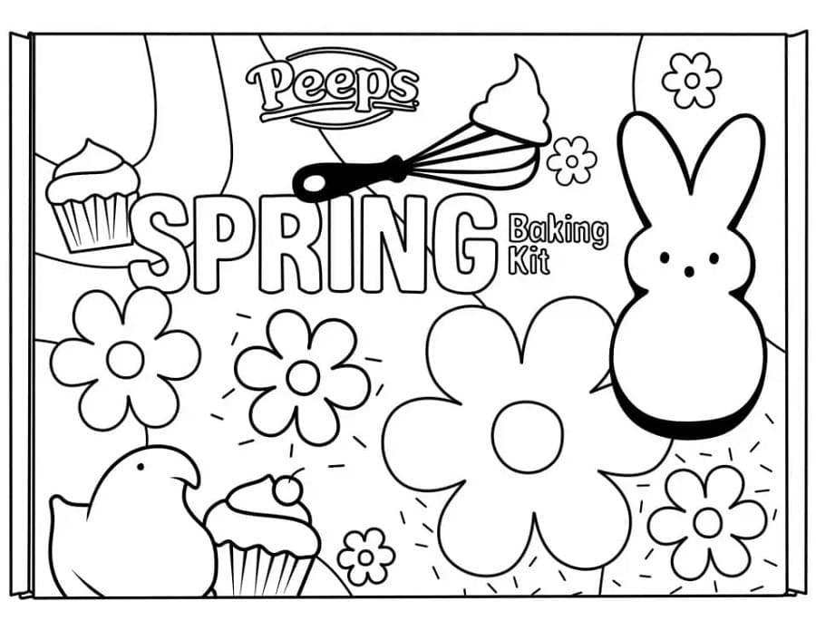 Marshmallow Peeps Photos Printable Coloring Pages