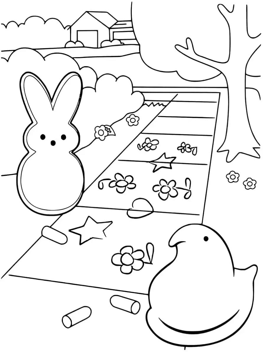 Marshmallow Peeps to Printable Coloring Pages