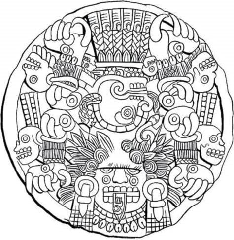 Mayan is for Adult Printable Coloring Page