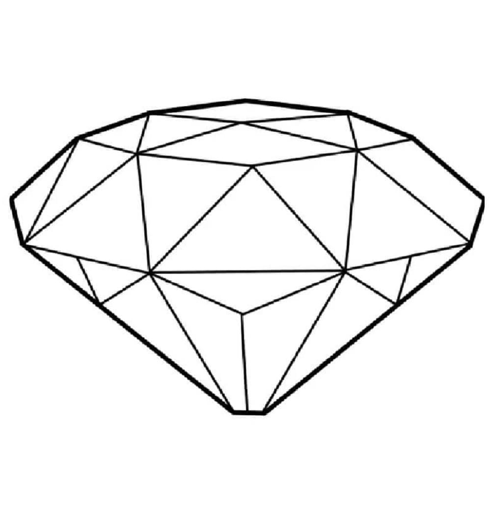 Nice Diamond Printable Coloring Page