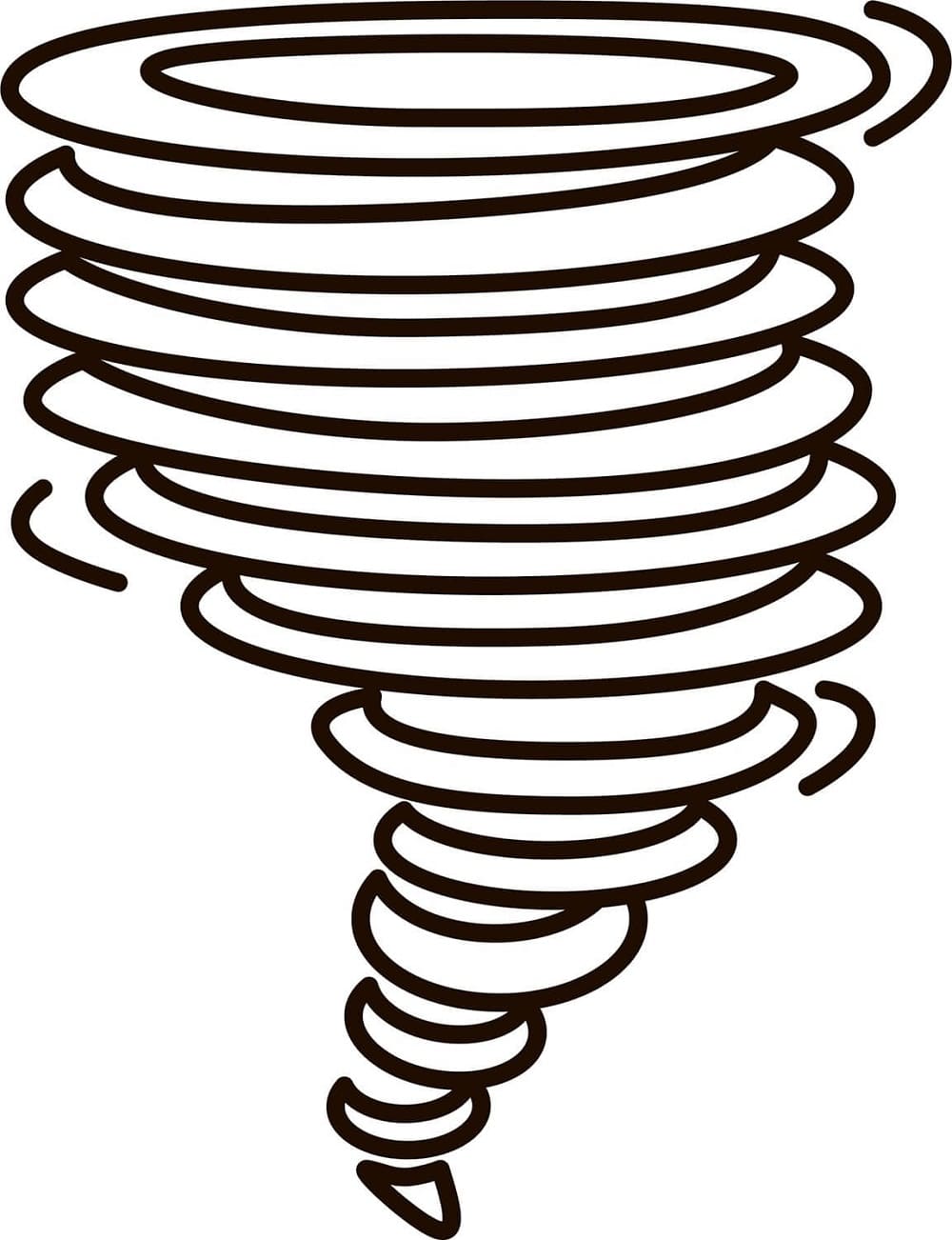 Nice Tornado Printable Coloring Page