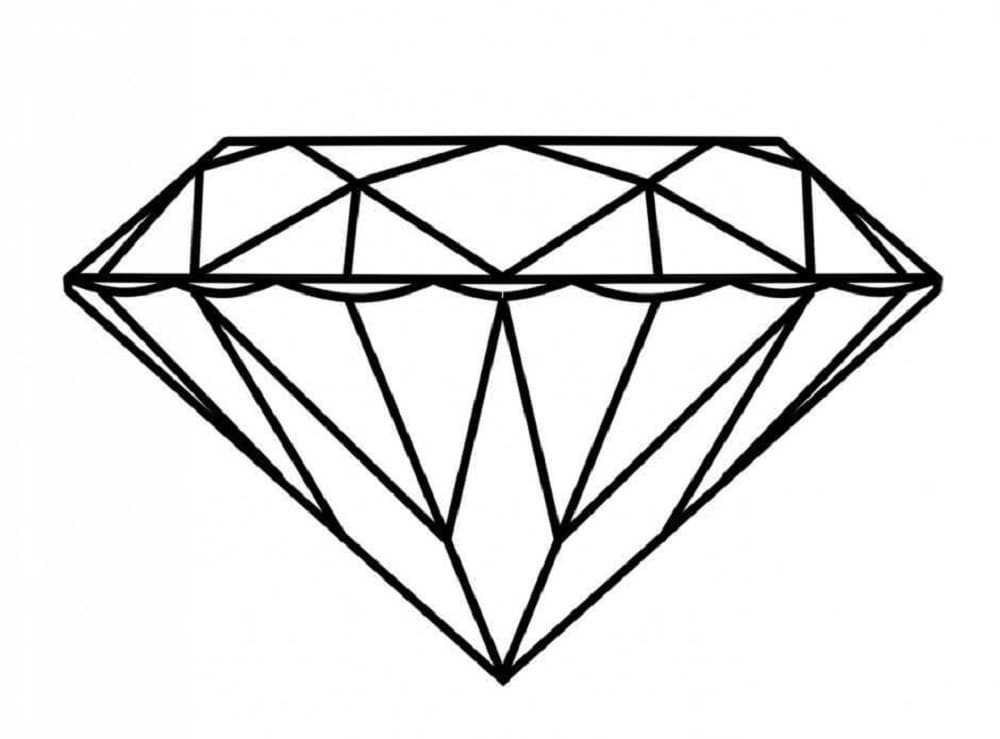 Normal Diamond Printable Coloring Page