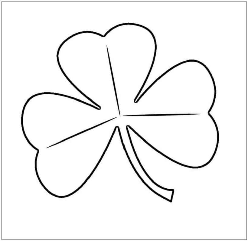 Normal Shamrock Printable Coloring Page