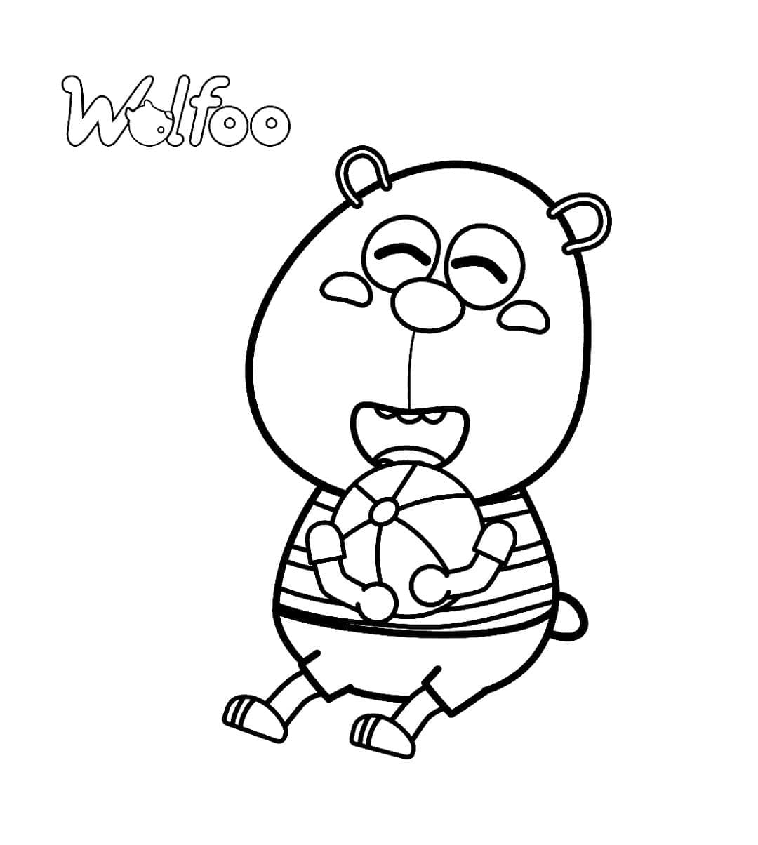 Pando from Wolfoo Printable Coloring Page