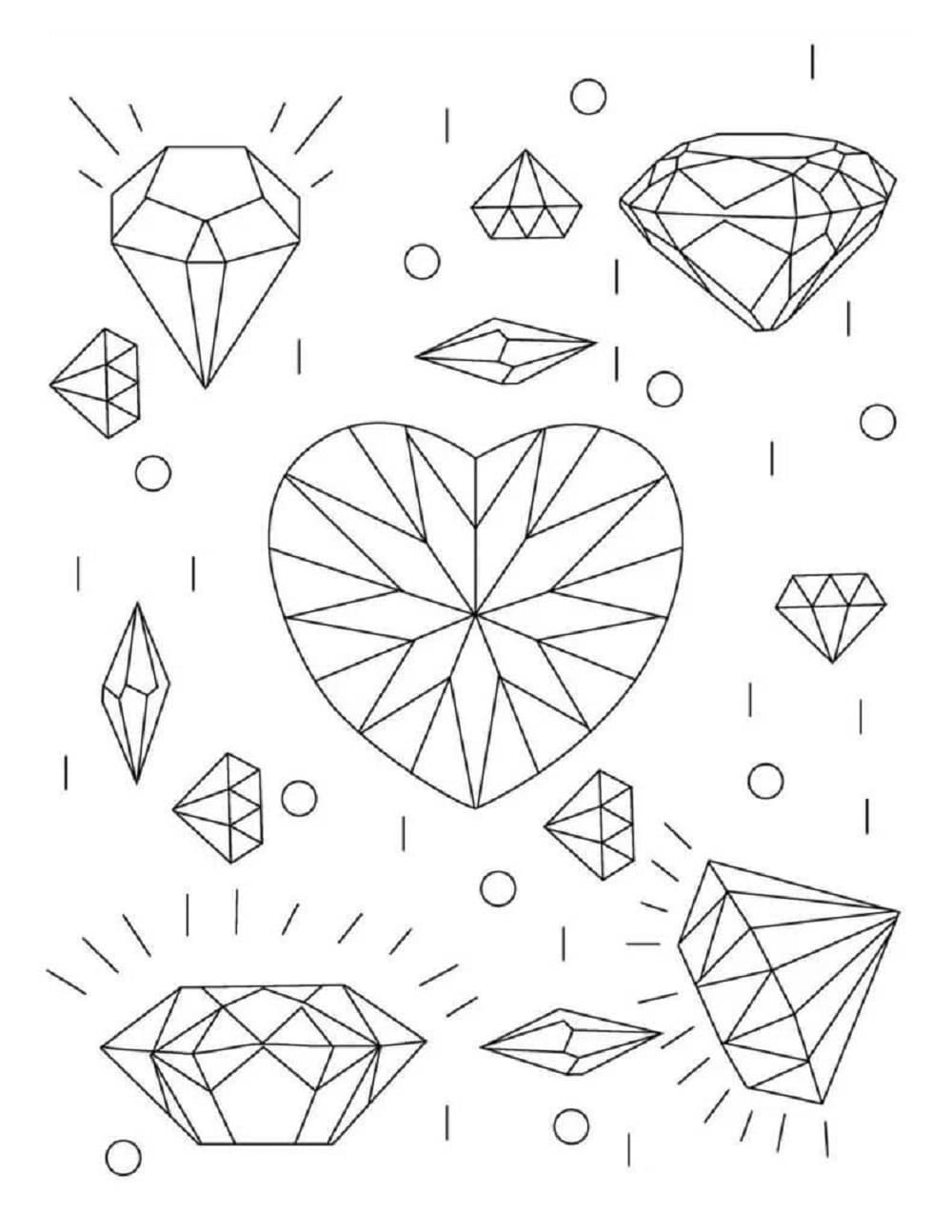 Perfect Diamond Printable Coloring Page