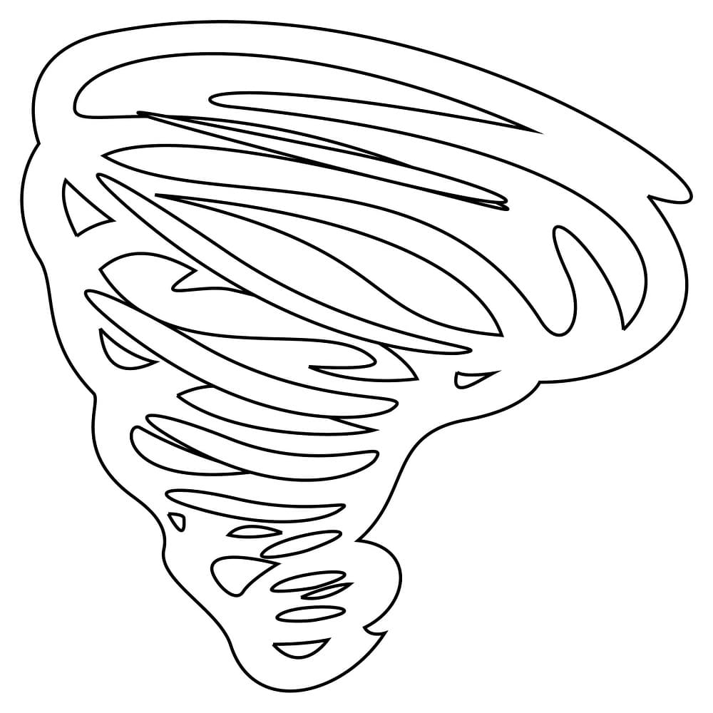 Perfect Tornado Printable Coloring Page