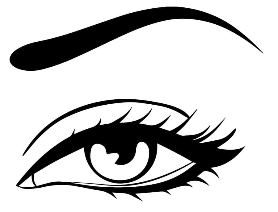 Pretty Eye Printable Coloring Page