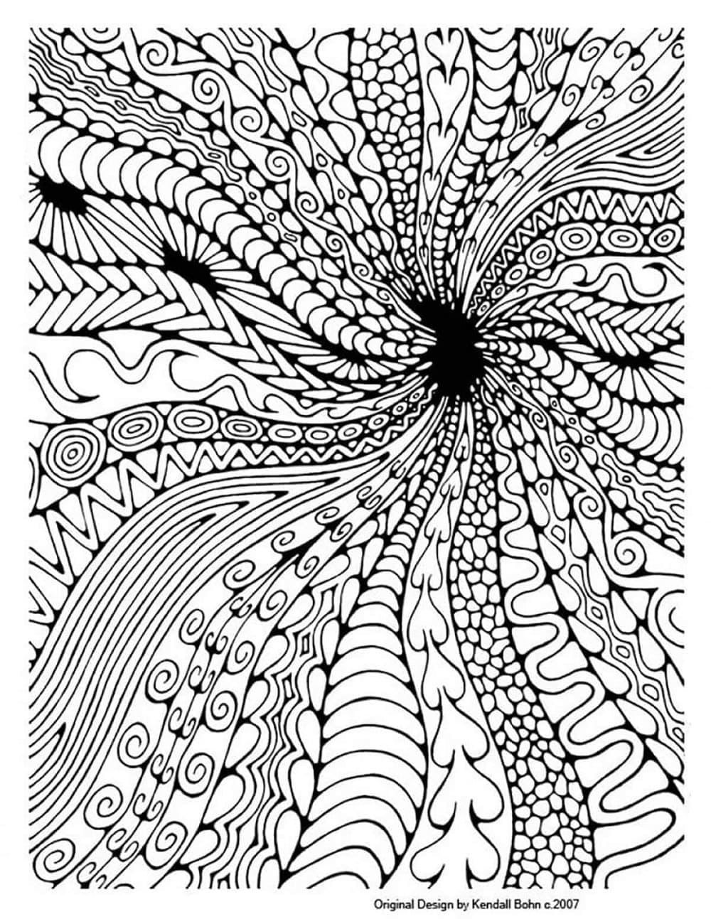 Print Abstract Patternb Free Coloring Page