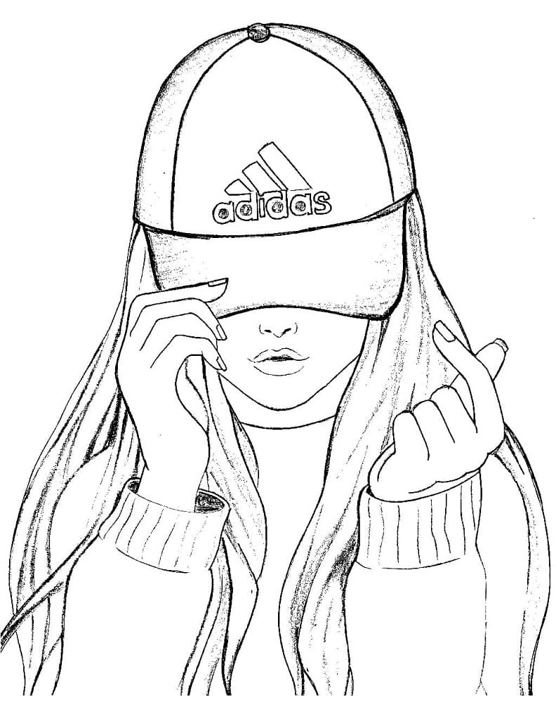 Print Adidas Cap Coloring Page