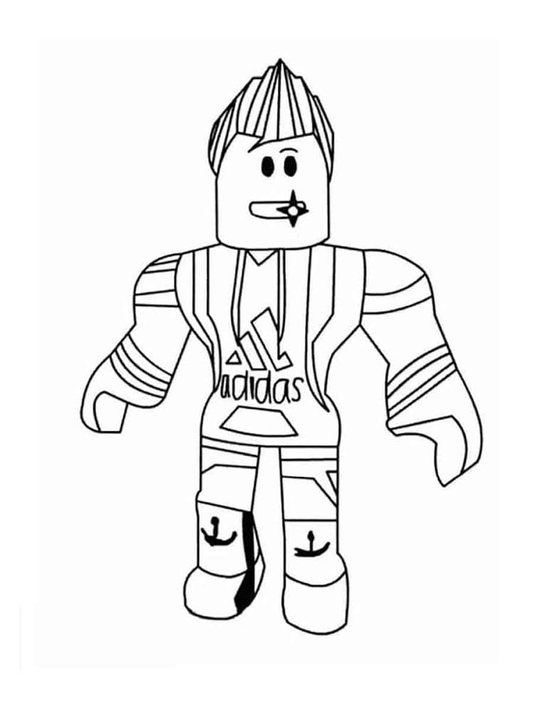 Print Adidas Roblox Coloring Page