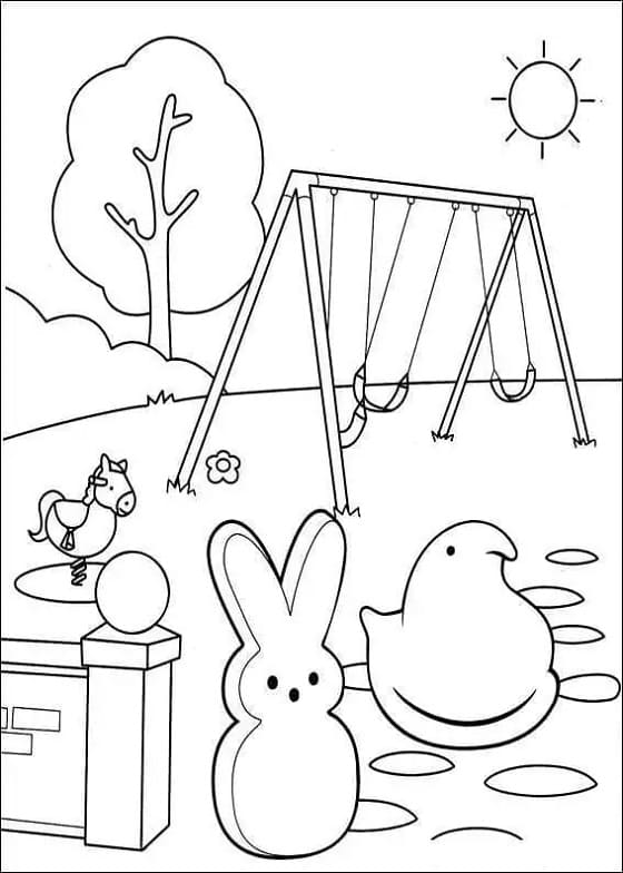 Print Adorable Marshmallow Peeps Coloring Pages