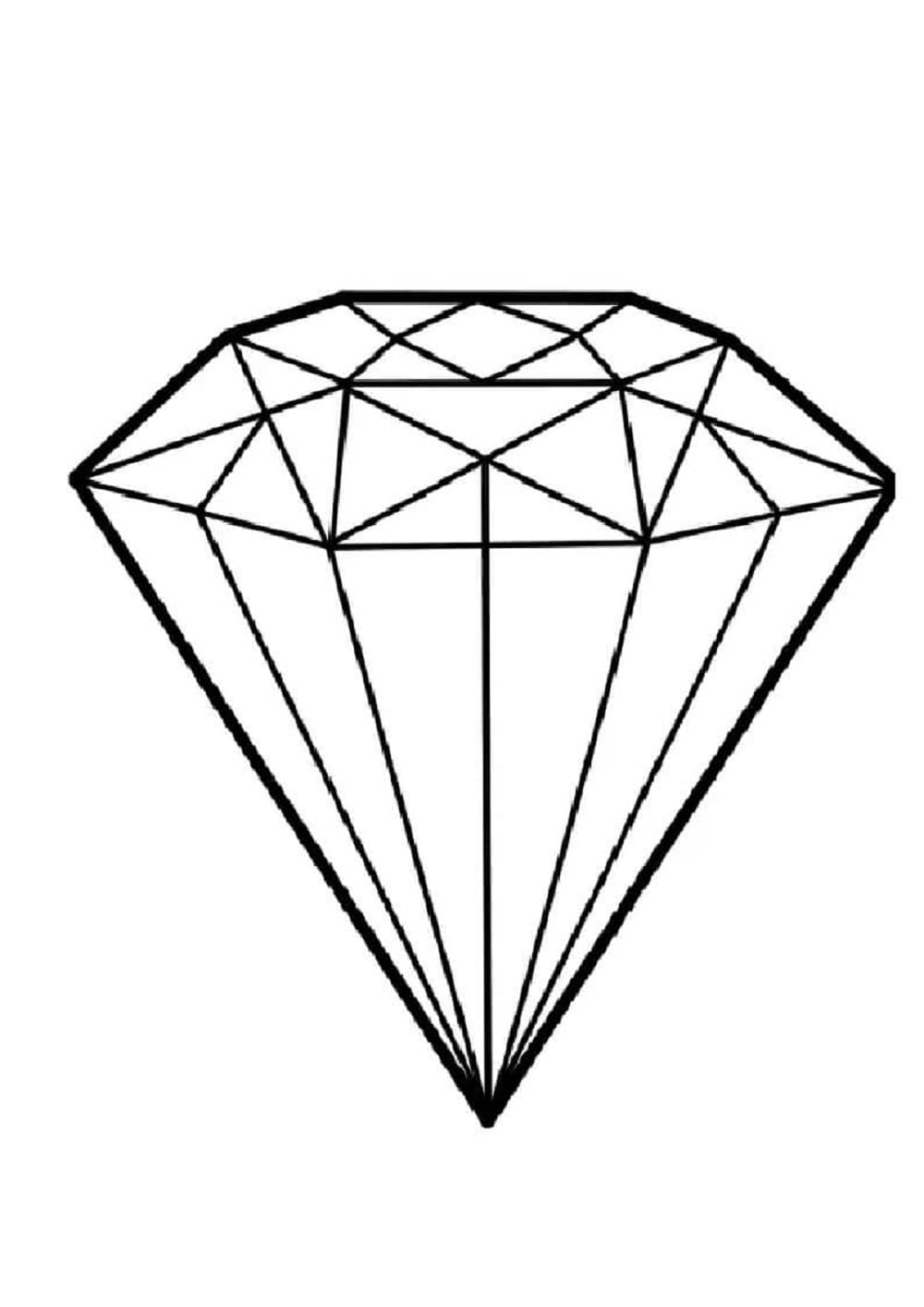 Print Awesome Diamond Coloring Page