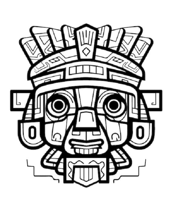 Print Basic Mayan Coloring Page