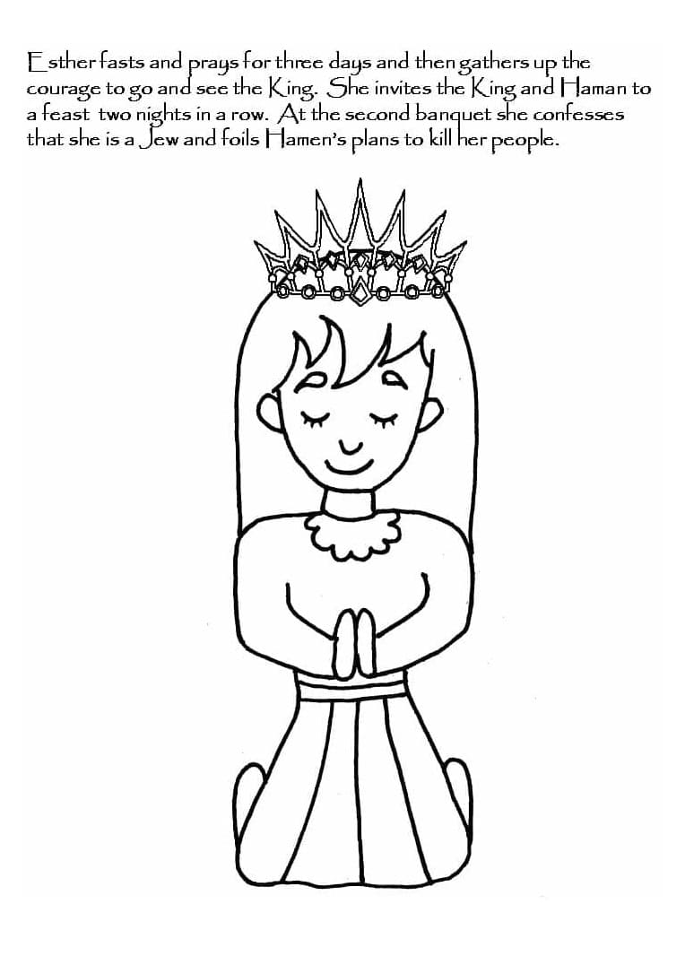 Print Bible Esther Coloring Page