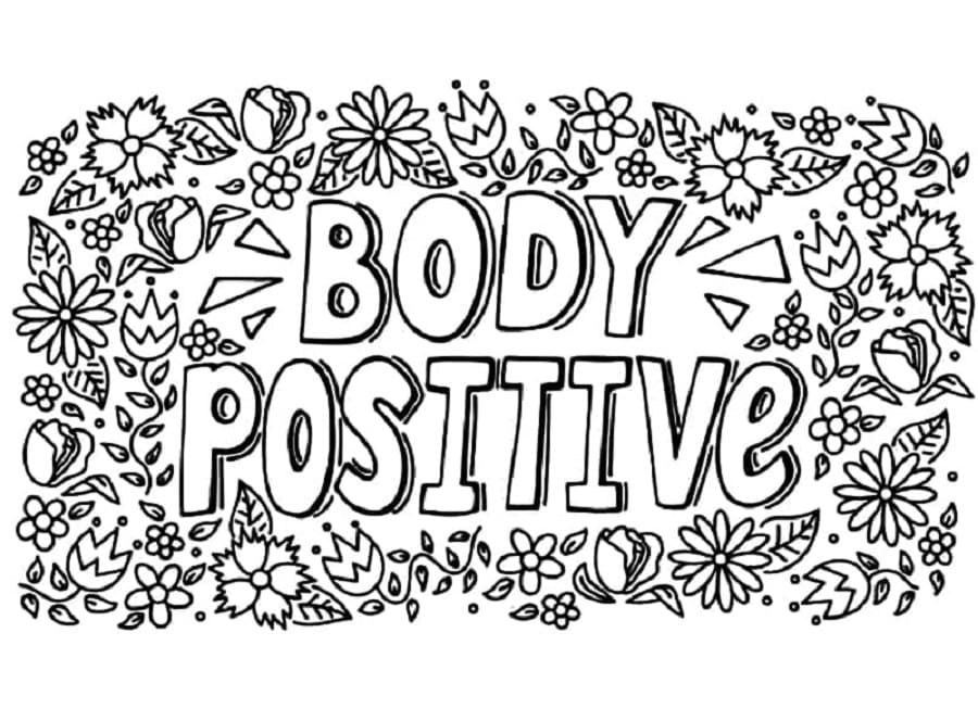 Print Body Positive Coloring Page