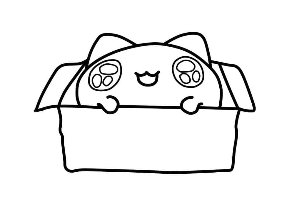 Print Bugcat Capoo in A Box Coloring Page