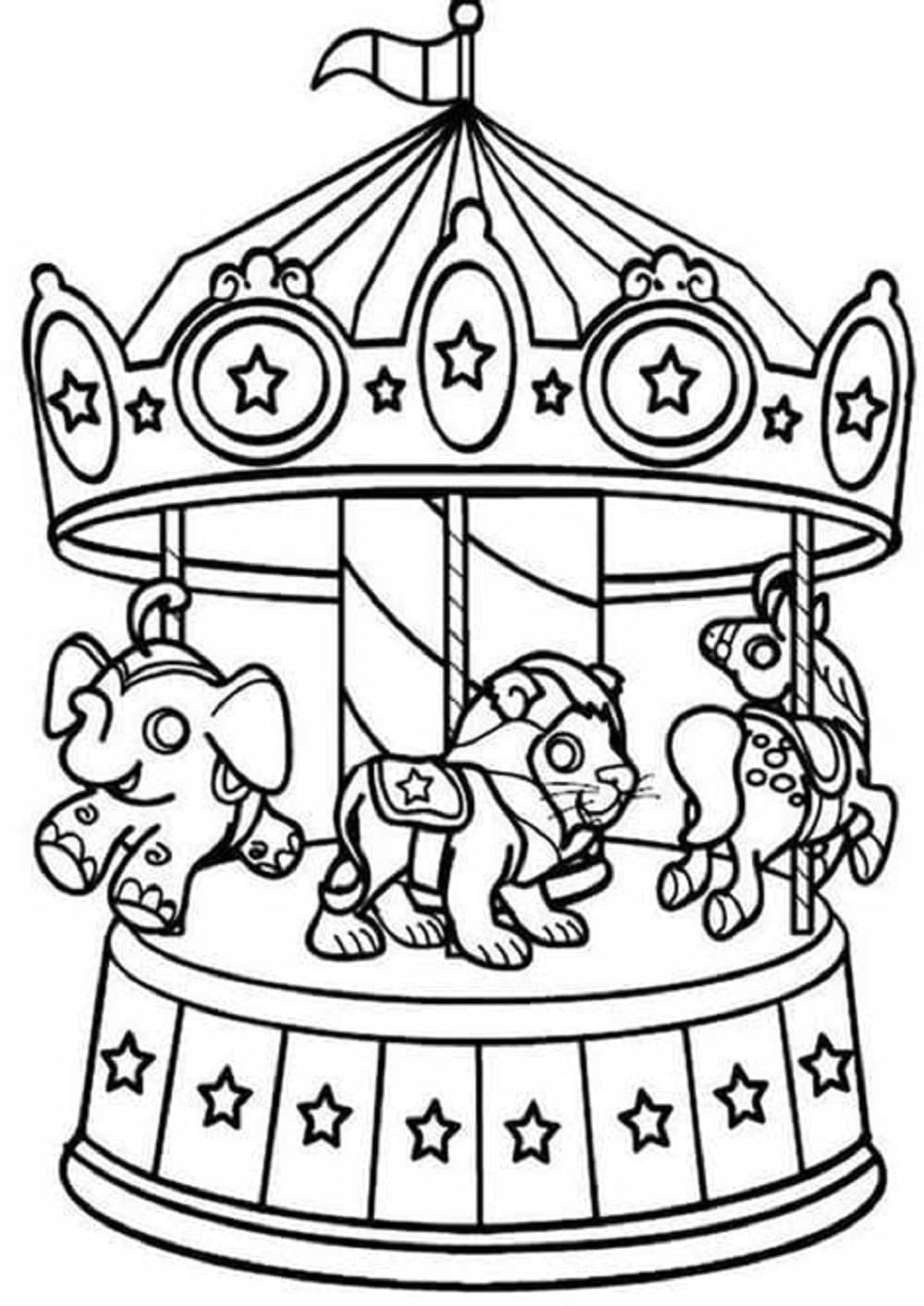 Print Carnival Download Free Coloring Page