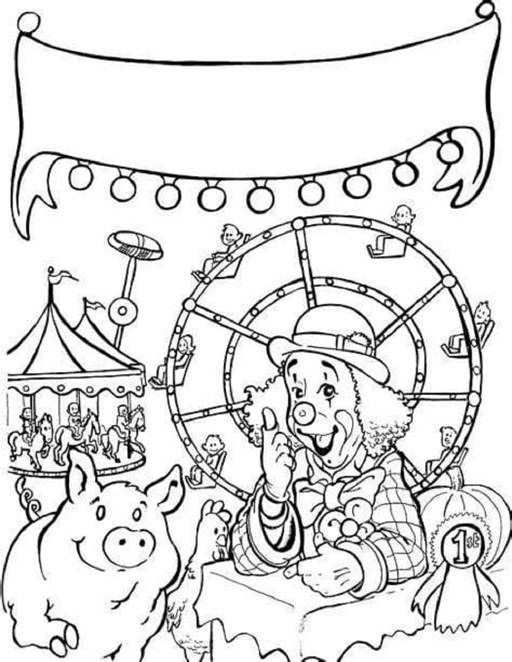 Print Carnival Outline Coloring Page