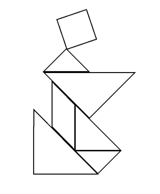 Print Chinese Tangram For Adult Coloring Page