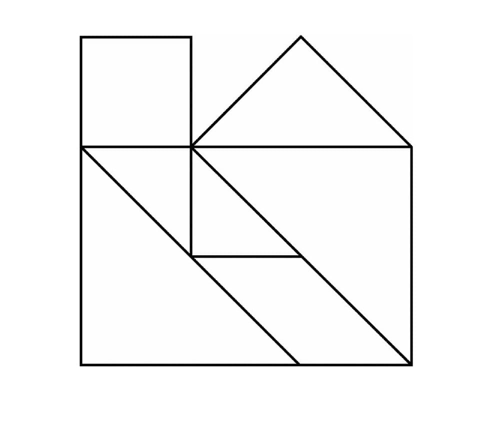 Print Chinese Tangram For Free Coloring Page