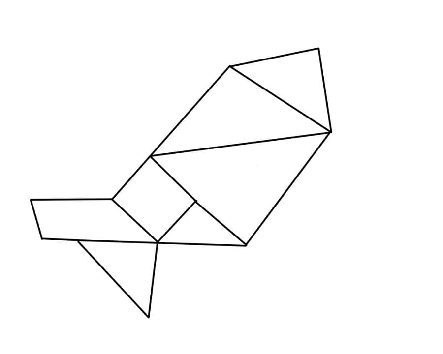 Print Chinese Tangram Free Coloring Page