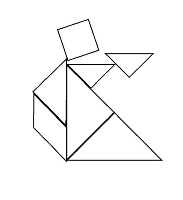 Print Chinese Tangram Perfect Coloring Page