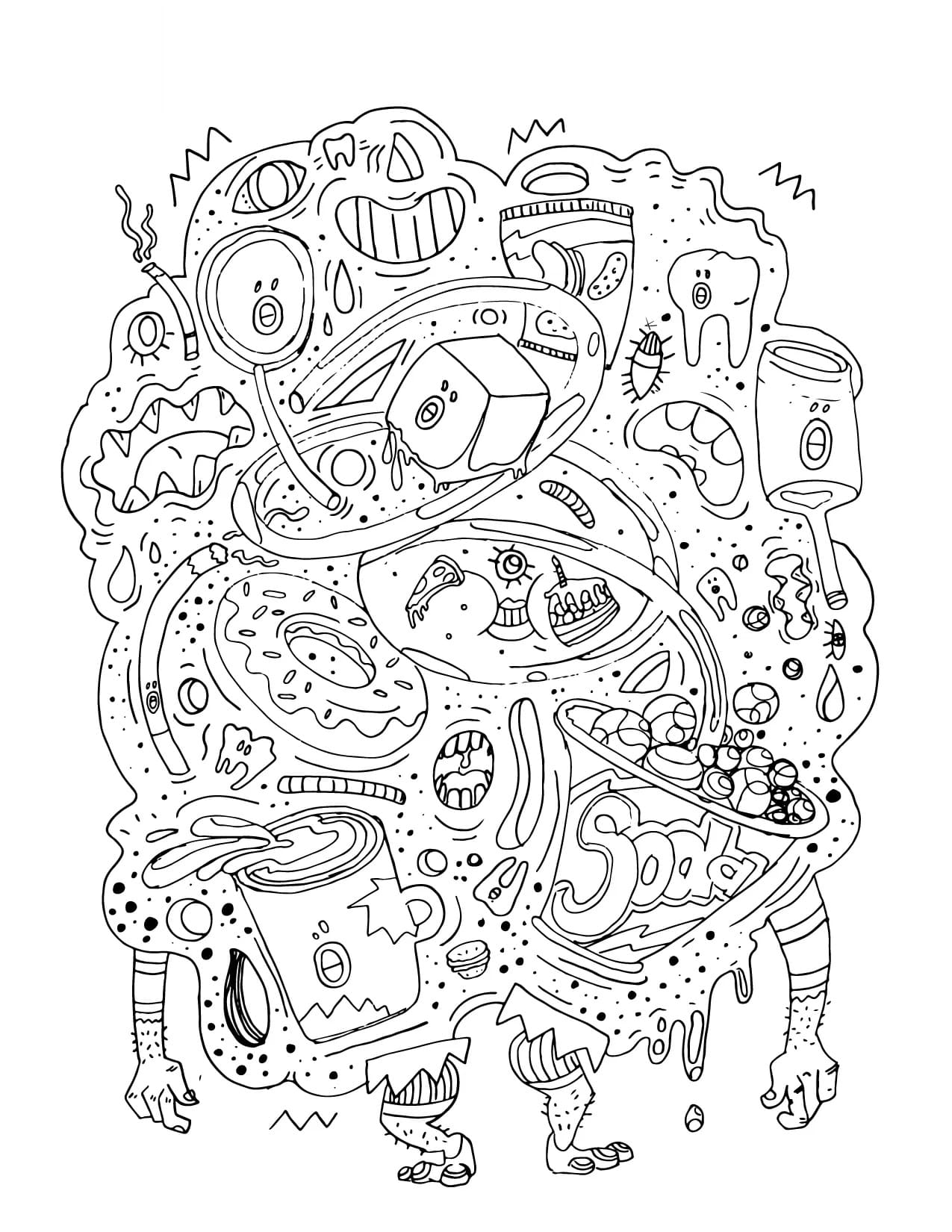 Print Dental Adult Coloring Page