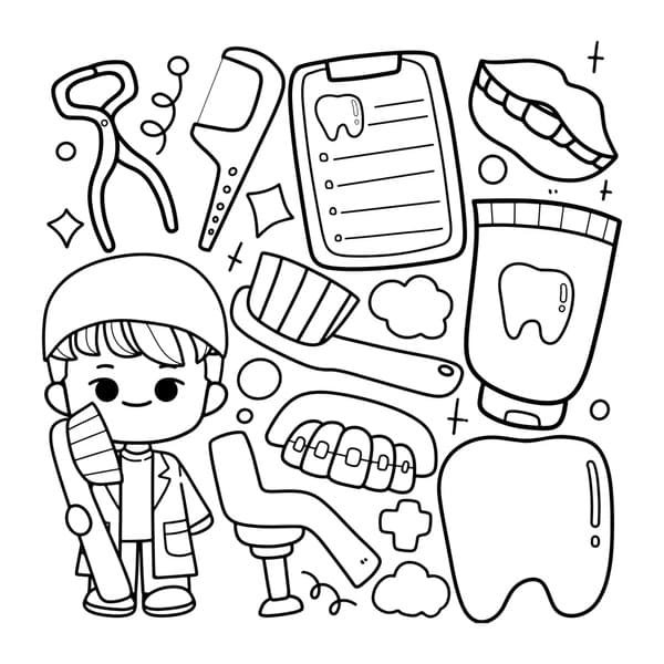 Print Dental Coloring Page