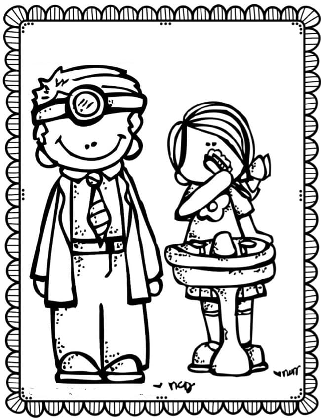 Print Dental Health Month Coloring Page