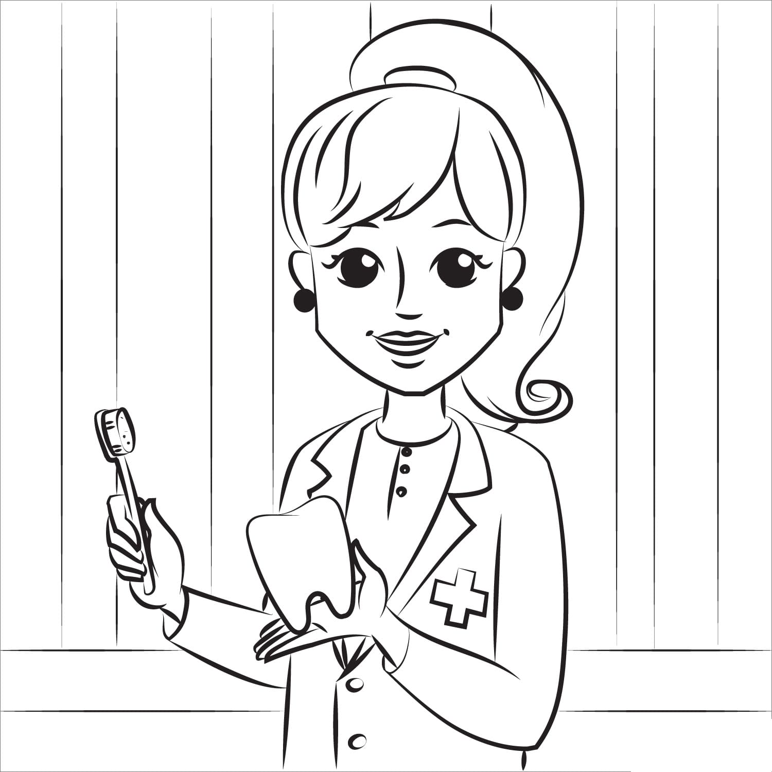 Print Dentist Coloring Page