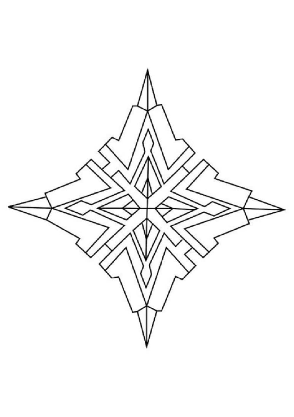 Print Diamond Geometric Shape Coloring Page