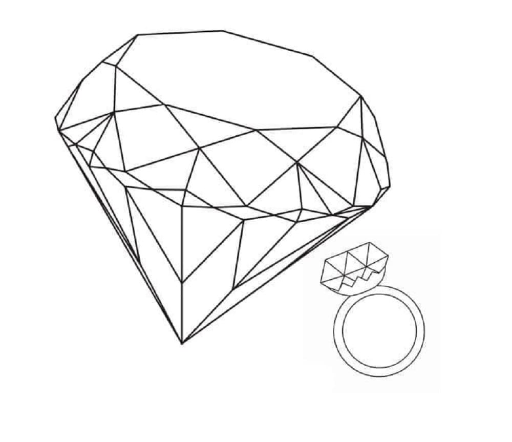 Diamond Coloring Pages