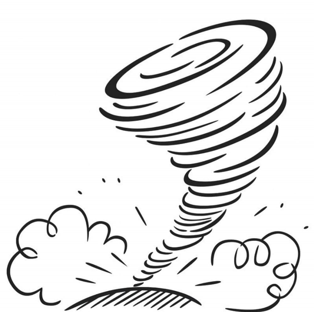 Print Drawing Tornado Coloring Page