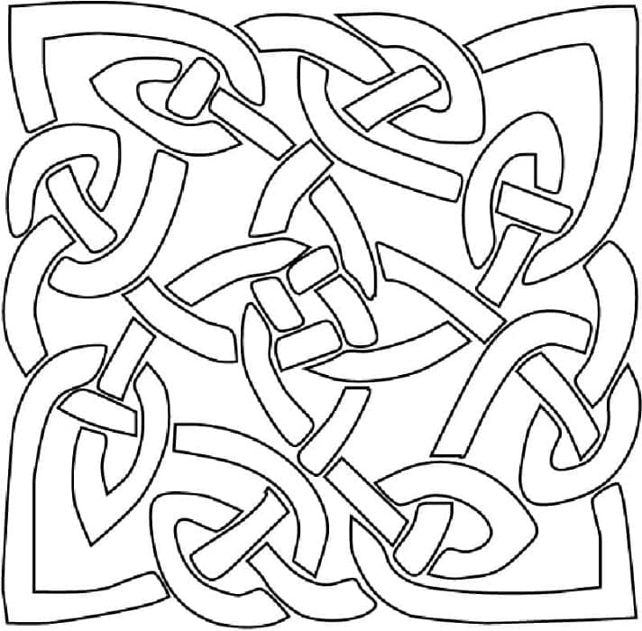 Print Drawing of Abstract Coloring Page