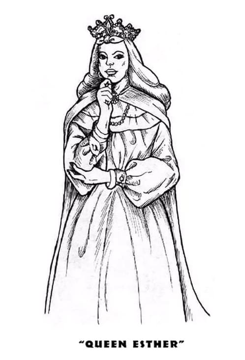 Print Drawing of Queen Esther Coloring Page