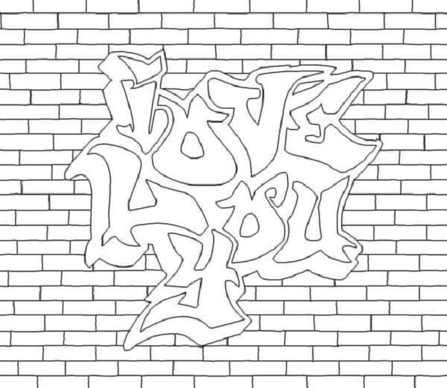 Print Every Wall In The City Is Covered With Nickn Coloring Page