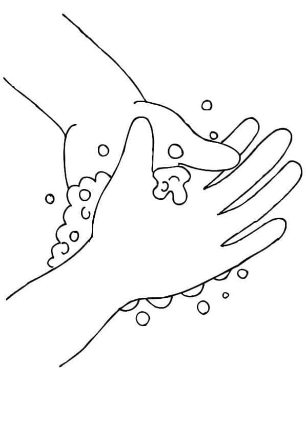 Print Free Hand Washing Coloring Page