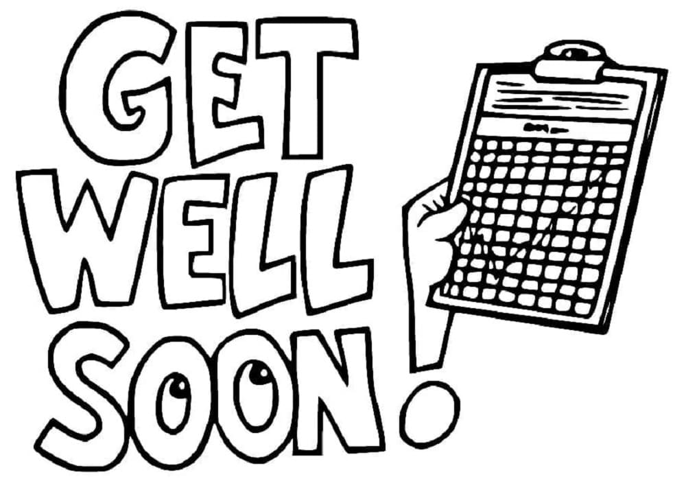 Print Get Well Soon Coloring Page