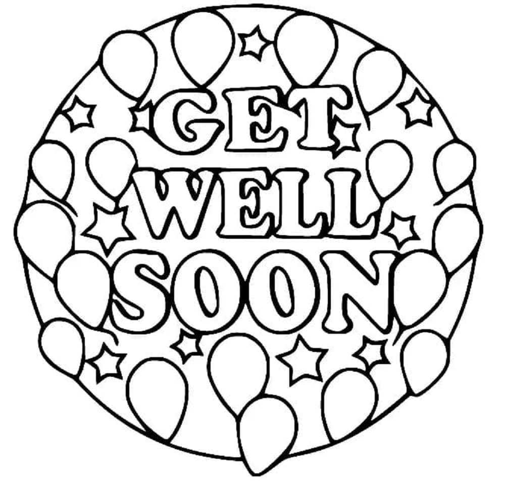 Print Get Well Soon Perfect Coloring Page