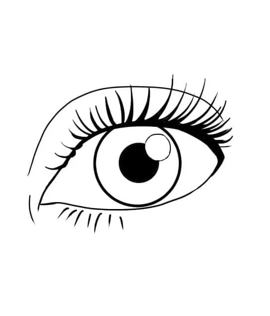 Print Girl Eye Coloring Pages