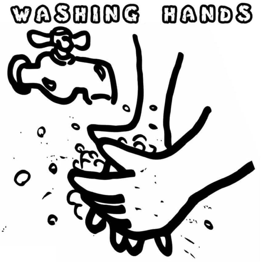 Print Good Hygiene Washing Hands Coloring Page